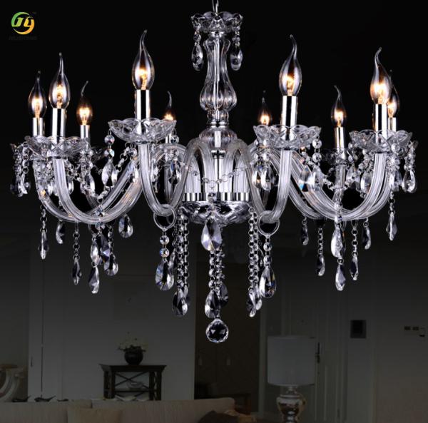 JYLIGHTING European Style Living Room Bedroom Dining Room Home Candle Glass Modern Pendant Light