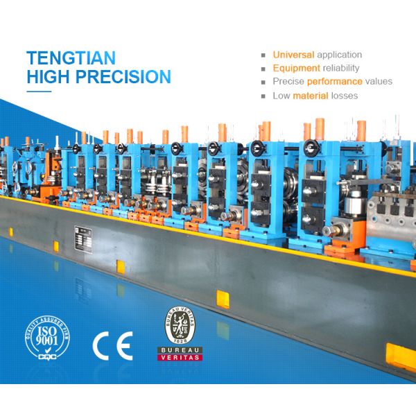 Высокоточная линия производства стальных труб Углерод и оцинкованная сталь HG50 ERW трубная фабрика