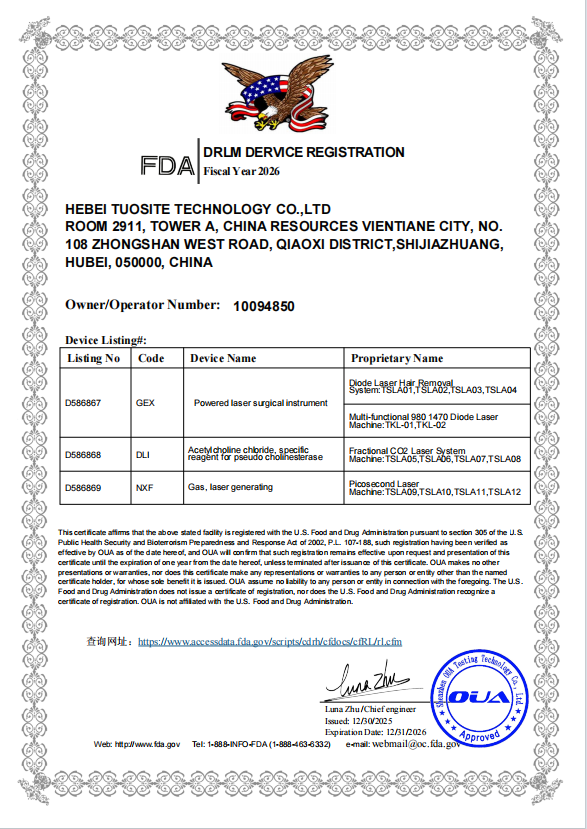 Hebei Tuosite Technology Co., Ltd. Certifications