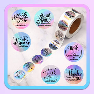 Thank You Cards, Christmas Stickers Set,  Thank You Business Card Thank You Roll Labels Thank You for Support