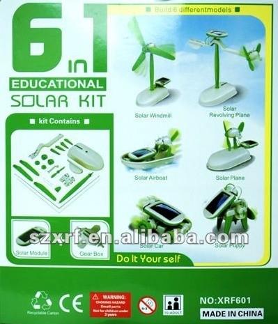 6 in 1 Eco- Friendly Solar Energy Toy Robots DIY Other Baby Toy Science Kit Toys for Children