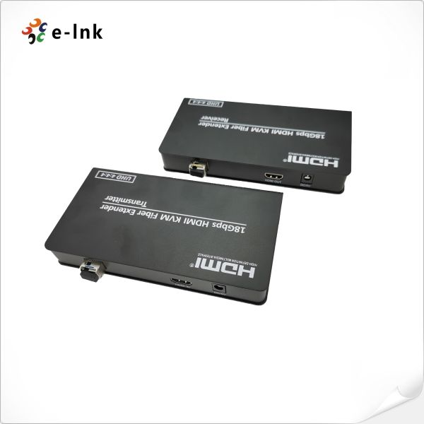 4K HDMI 2.0 KVM USB Fiber Extender Ultra HD 60Hz over 10km SMF 300m MMF