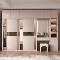 Quarto de dormir moderno porta deslizante guarda-roupa acessórios calças rack altura ajustável