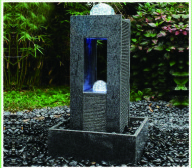 Carved Granite backyard Water Fountains Glass Crystal Balls For Decoration