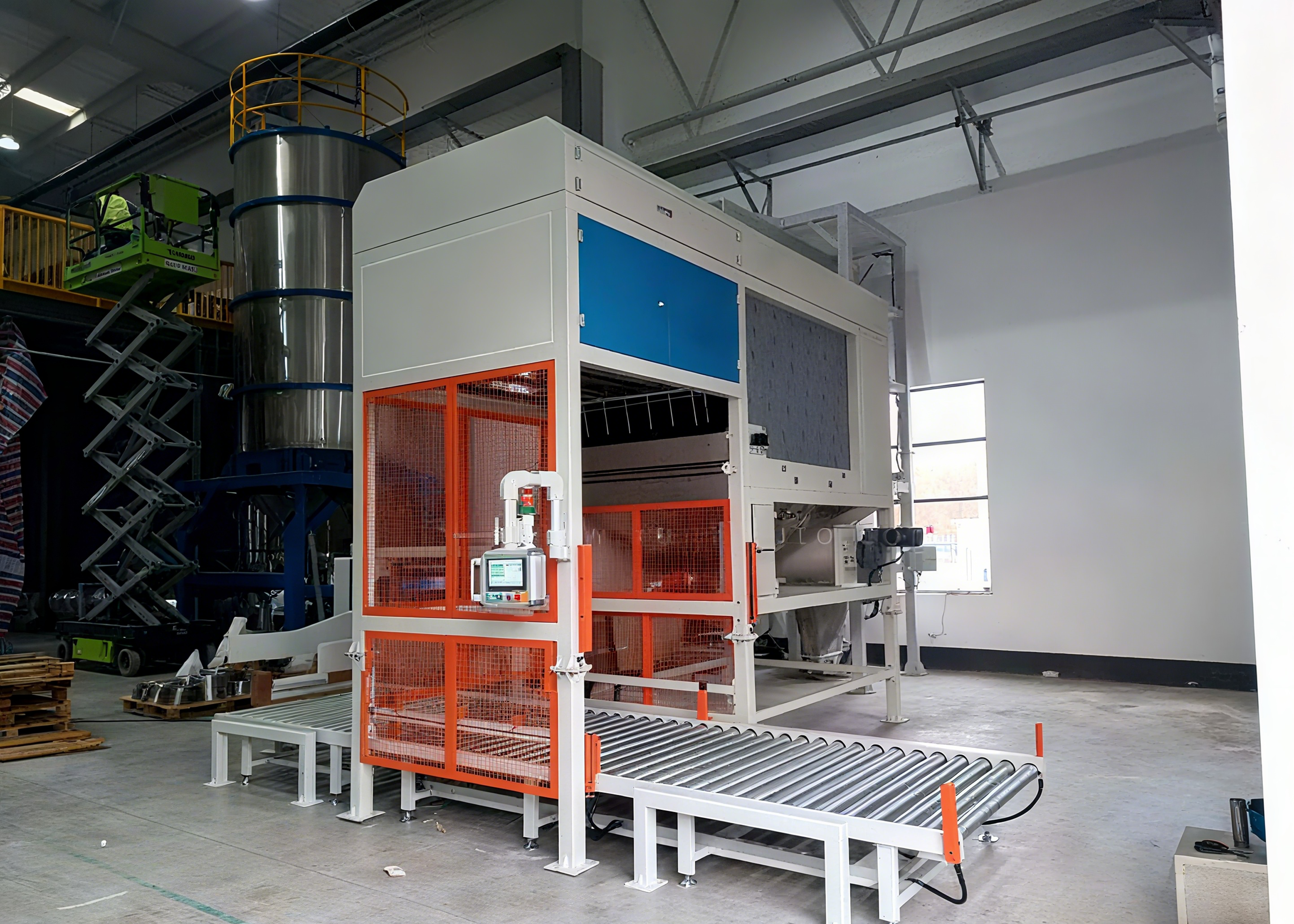 Automatic Multi-layer Bag Unpacker for Plastic Pellet Feeding Systems