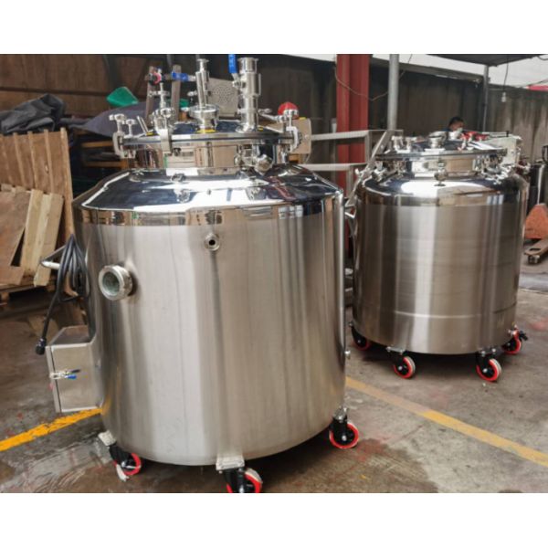 Зеркальное полирование мягкозелевые емкости для хранения лекарств 50-600L цилиндрическая форма