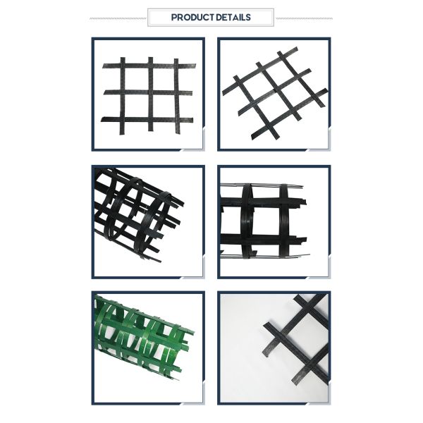 Черная двухосная сетка 25-200kN/M Geogrid полиэстера ЛЮБИМЦА