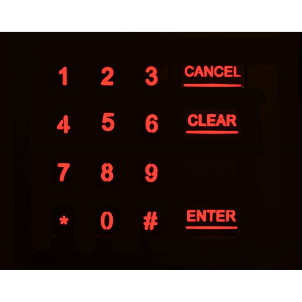 Updated16 Keys Industrial Numeric Keypad with Backlight IP68 standard Desktop Solution