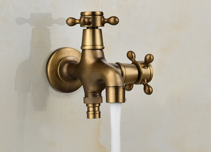 Antique Bronze Tap 45mm Outdoor Water Tap And Sprayer