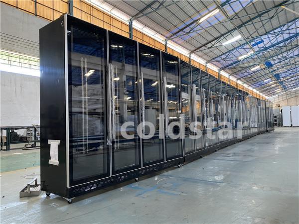 Commercial Full Glass Door Display Fridge Refrigerated Showcase Upright Beer Beverage Cooler