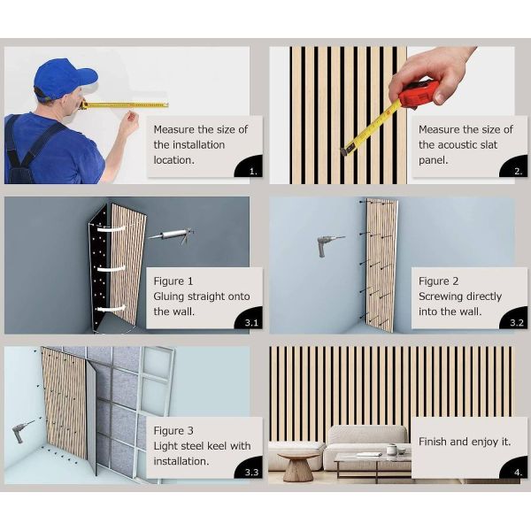 New Wave Pattern Acoustic Panels for Soundproofing Noise Reduction Wall Panels Modern Interior Decoration