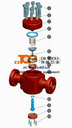 AISI 4130 Flange Connection Wellhead Valves Swing Type Check Valve