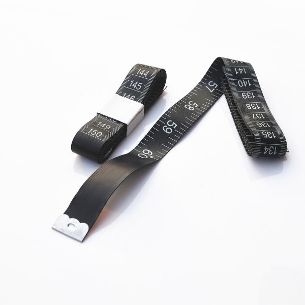 Bande de mesure de corps audacieux noir de nombre, ruban métrique de couture d'OEM de tissu mou de tissu