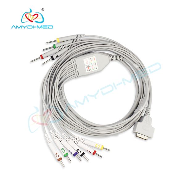 2.8M Ekg Ecg Cable GE Hellige Micro Smart MAC 500/1100 MAC 1200/1200 ST 10 Lead