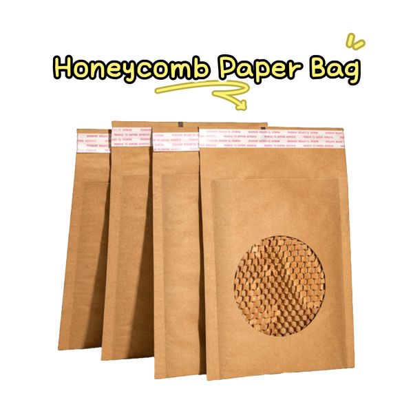 80+80+80 GSM Honeycomb Paper Bag Brown 25cm Honeycomb Paper Mailer