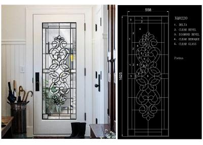 Energy Saving Decorative Art Glass Window Panels , Embroidered Inlay Glass Sheets