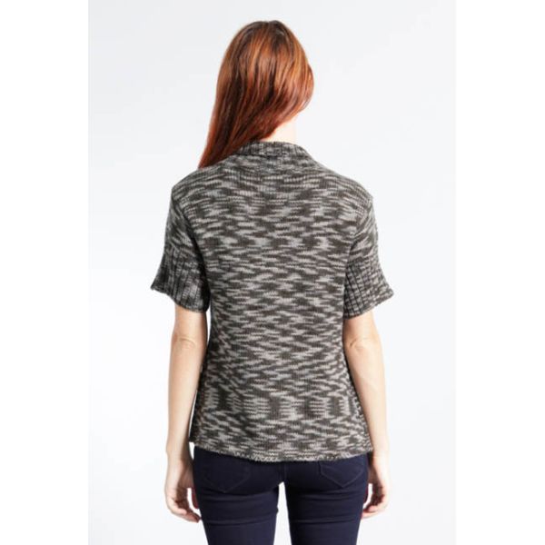 Marl Color Chunky Cardigan Sweater , Women ' S Size M Short Sleeve Cardigan Sweater