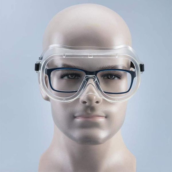 Anti Dust Medical Safety Goggles Elastic Wear 180 Degree Large Window Design