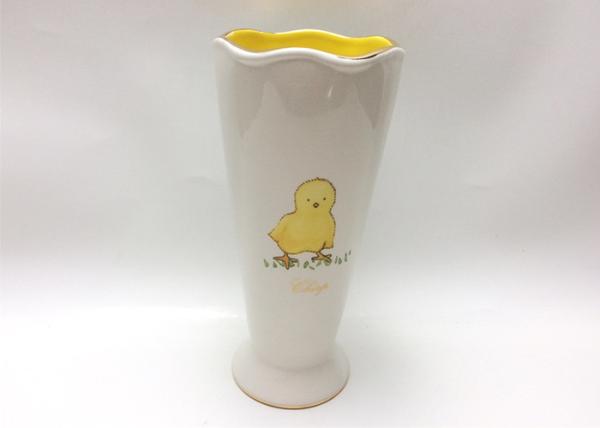 Handmade Ceramic Vases And Pots 10 Inch Vase Gold And Decal For Easter Day