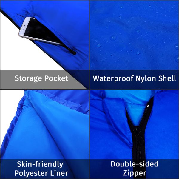 Quick Drying 100 Nylon 1.8lbs Lightweight Sleeping Bag