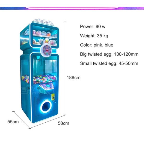 Twisted Egg Baby Shopping Mall Small Rubber Bouncy Balls Candy Dispenser Capsule Toys