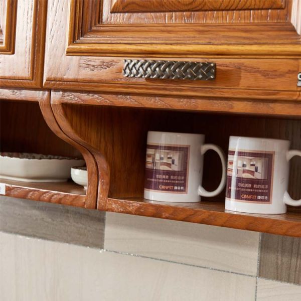 Luxury Classic E0 Solid Wood Kitchen Cabinets America Style Furniture