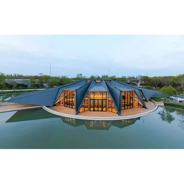 Зал выставочных экспонатов из оцинкованной стали Огнестойкие промышленные сборные здания