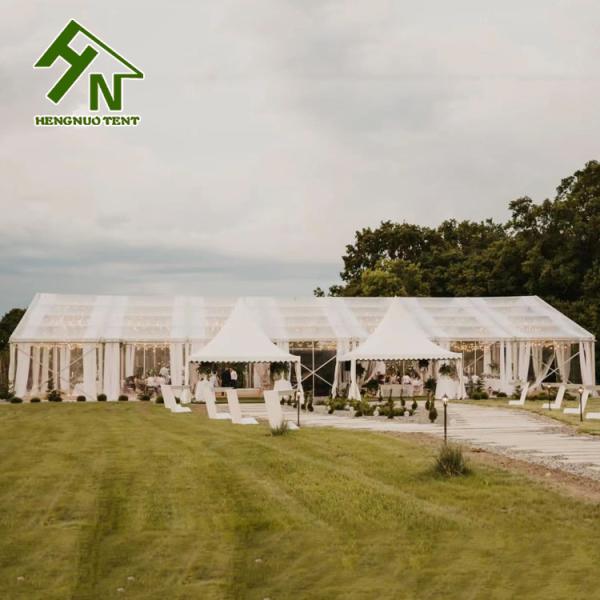 20x35m Outdoor Clear Roof Wedding Marquee Tent Croatia Style For 500 Seaters