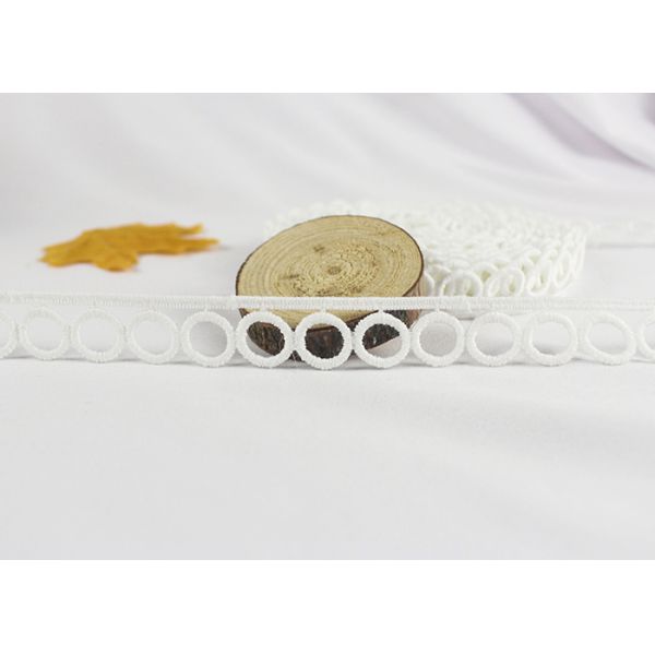 Simple Round Vintage Cotton Lace Trim With Hollowed Out For Clothing Decorative