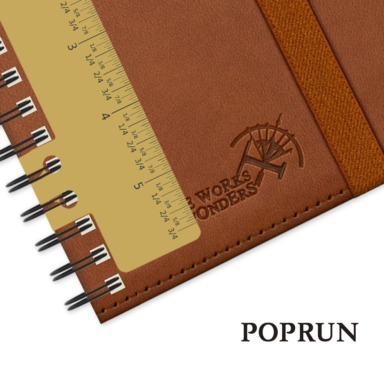 Спиральное Softcover закрытие резинки Брауна плановика ECO дружелюбное академичное