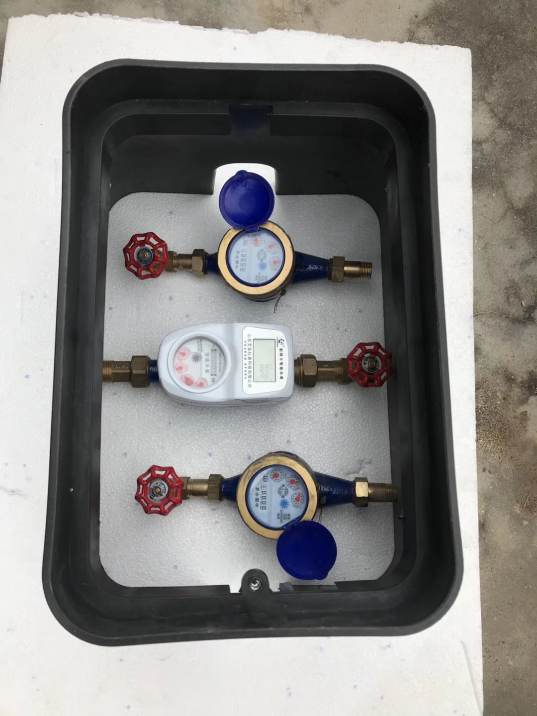 Сверхмощный счетчик воды расквартировывая HDPE коробки водоустойчивый для подземный измерять
