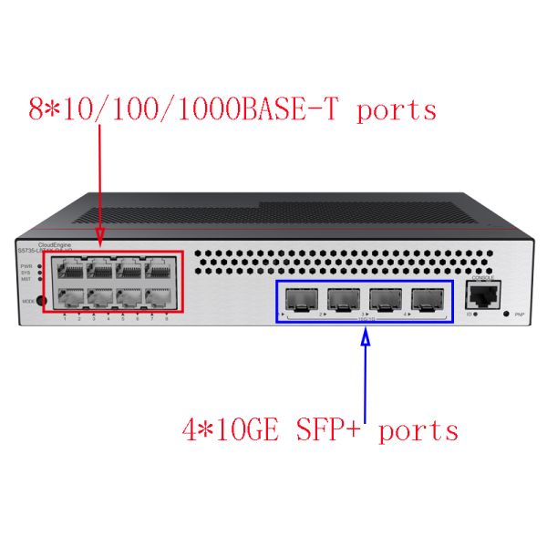 Private Mold NO Network Switch Rack for Cloud-managed S5735-L8T4X-QA-V2 Ethernet Switch