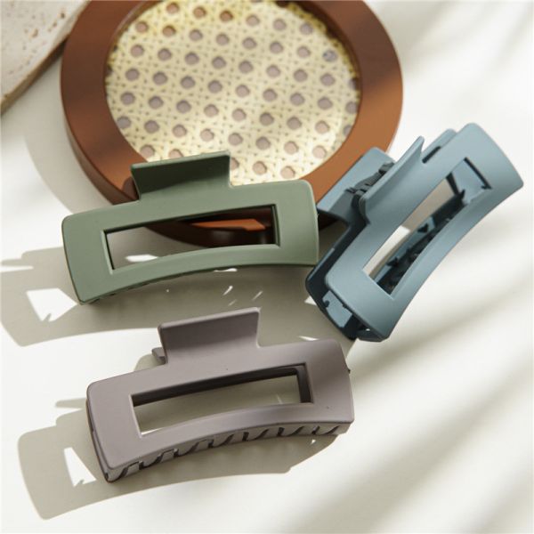 Ins resin headbands accessories Morandi Hair grab clip simple large girl grab clip back of head shark clip