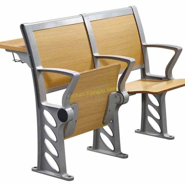Simple Style Wood Seating Chair And Desk Set For Lecture Hall / Classroom