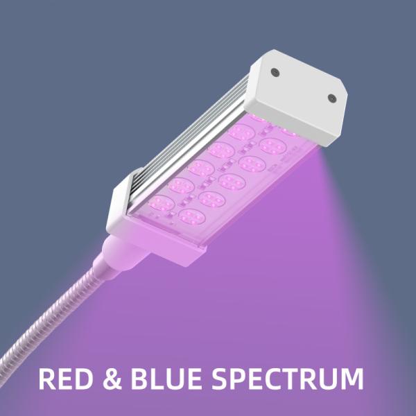 Aluminum 4head Clamp On Led Grow Light Fixture 96W  With LCD Screen