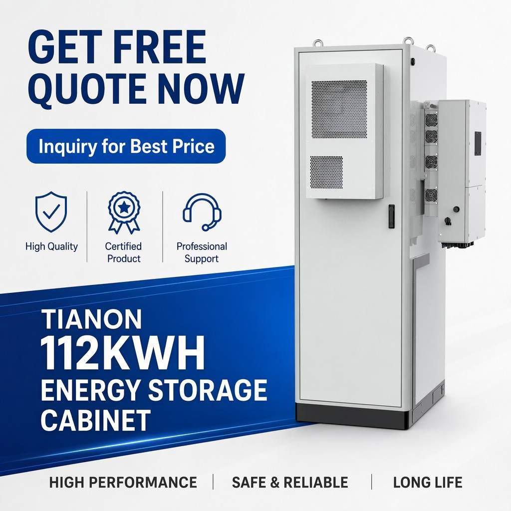 112kWh Industrial Commercial LiFePO4 ESS Cabinet Factory Peak Shaving Solar Backup Energy Storage System - Tianon