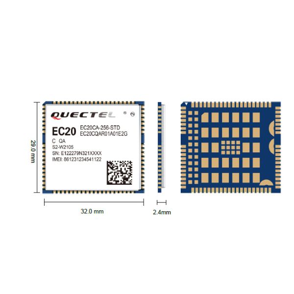 Модуль связи EC20 Quectel маршрутизатора беспроволочный с пакетом LCC