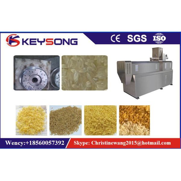 Enriched Rice Grain Processing Equipment , Artificial Rice Puff Making Machine