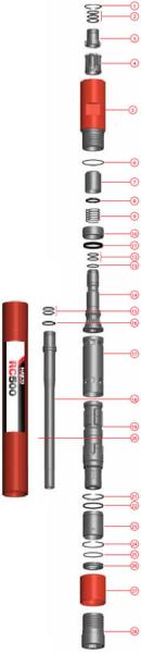 Metzke 4.5 inch Reverse Circulation Hammer Halco RC500 For Geological Exploration Drilling