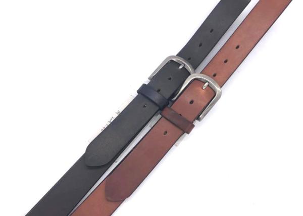 Correia de couro ocasional dos homens clássicos com a anti - Pin Buckle de prata/todo o - correia das calças do trabalho da estação