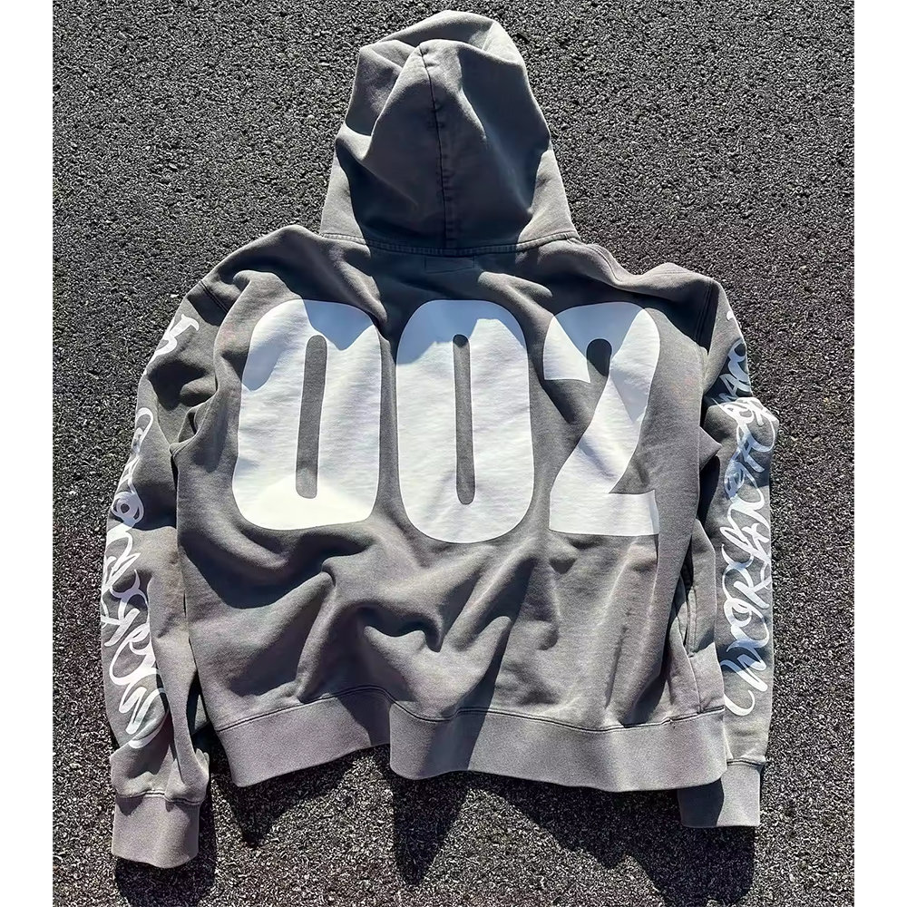 Autumn Custom Men'S Stone Acid Wash Cropped Boxy Embroidered Zip Up Hoodie Embroidered Vintage Sweatshirts