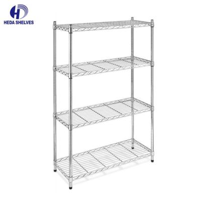 Storage Shelf Metal Wire Shelving Unit With Wheels Chrome Plated  36 X 24 X 72