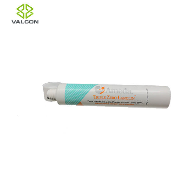 PP Empty Cosmetic Tubes ,  Glossy White Tube Packaging ISO Certification