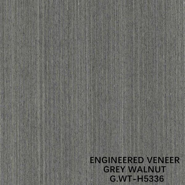 Engineered Walnut Wood Veneer Silver Color Straight Fine Line Grain For Door And Cabinet Face WT-H5336