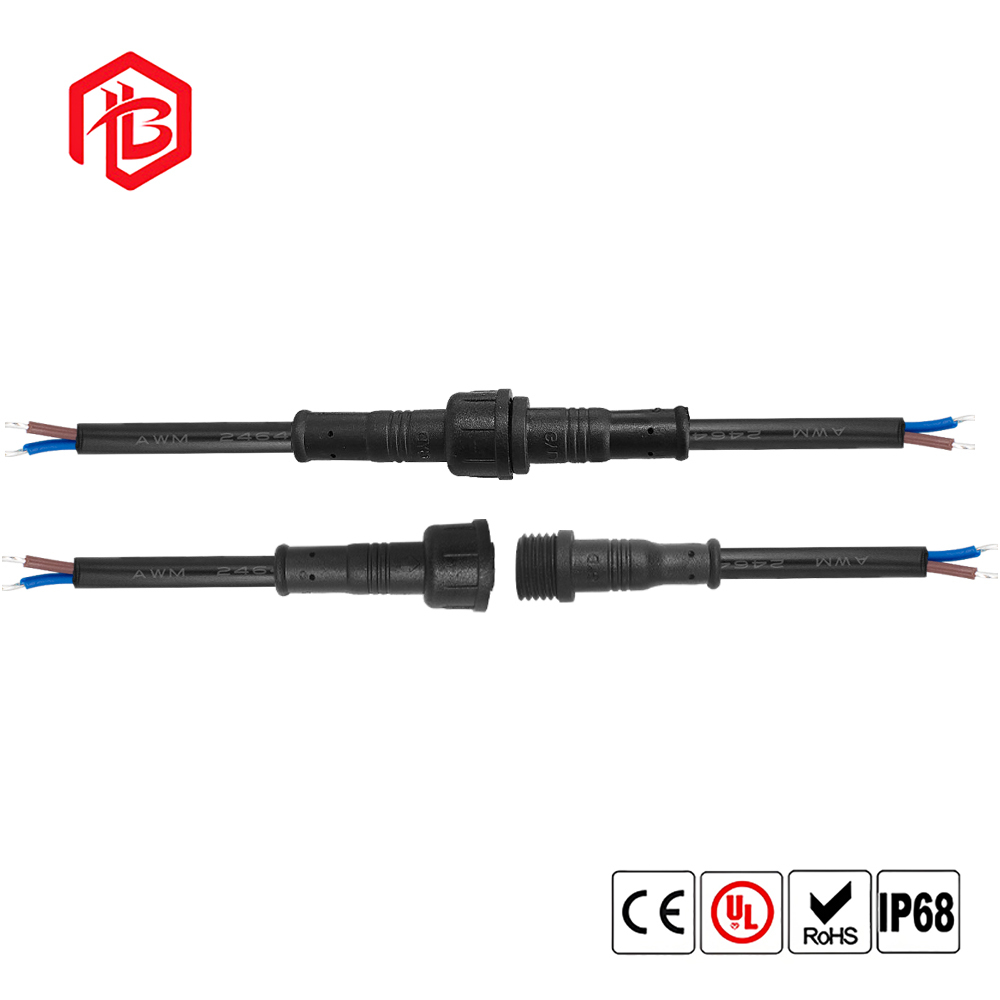 M11 Plugs IP65 Factory Price Male Female Black NylonAerospace UHF PCB Copper Contact 16A 500V Waterproof LED Lamp Connectors