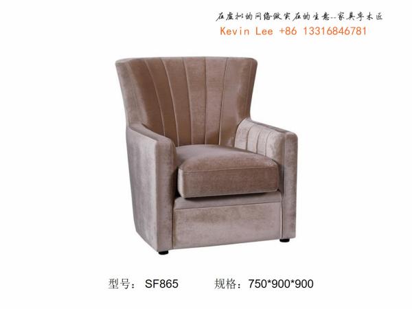 Light American style Bedroom furniture Leather headboard king size bed with Wood nightstand for Villa house interior