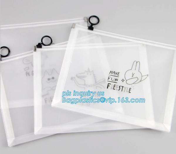 stationery slider bag with custom printed girls school pencil case/printing student stationery pencil bag case, slider p