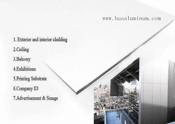 1220mm Metal Composite Material Mould Proof Brushed Silver Aluminum Composite Panel