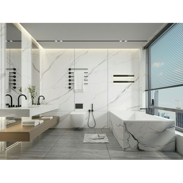 White Polished Porcelain Tile 900x1800mm Antibacterial Non-Slip AAA Grade