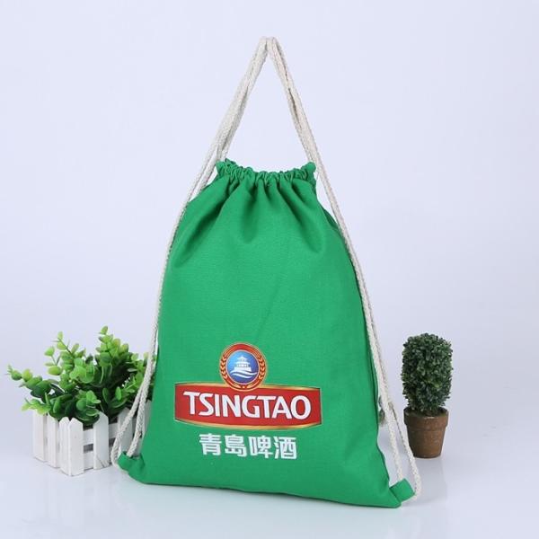PP Rope Padding Handle Cloth Drawstring Bags / Promotional Shopping Bags